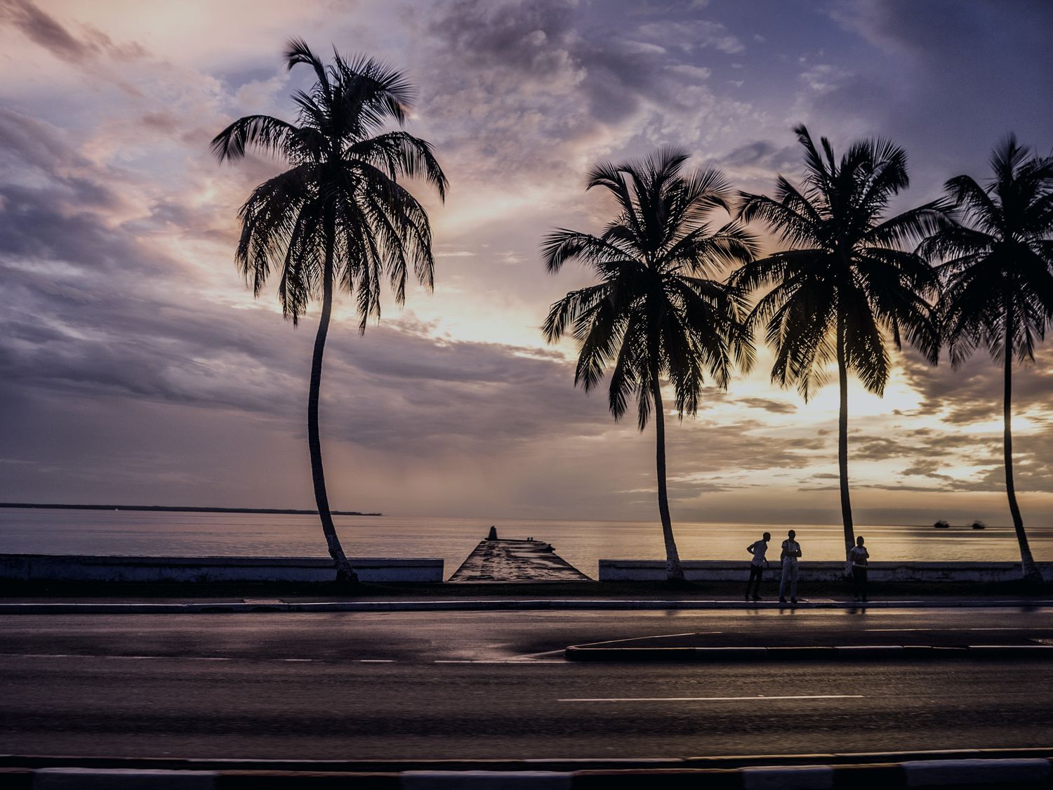 Seafront at dusk in Libreville